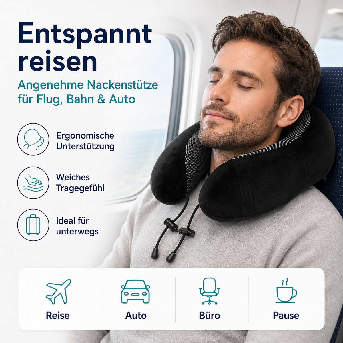Ergonomisches Nacken-/Reisekissen