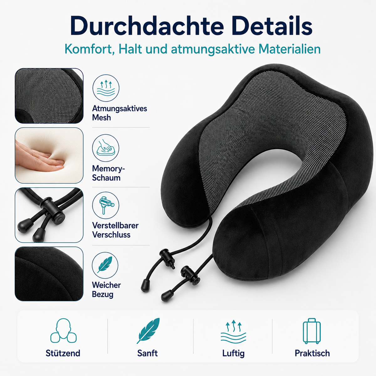 Ergonomisches Nacken-/Reisekissen