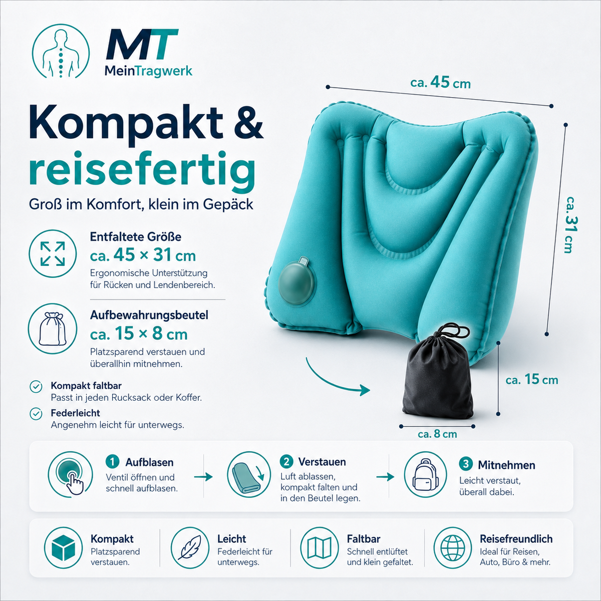 Lordosestütze (Büro/Auto)