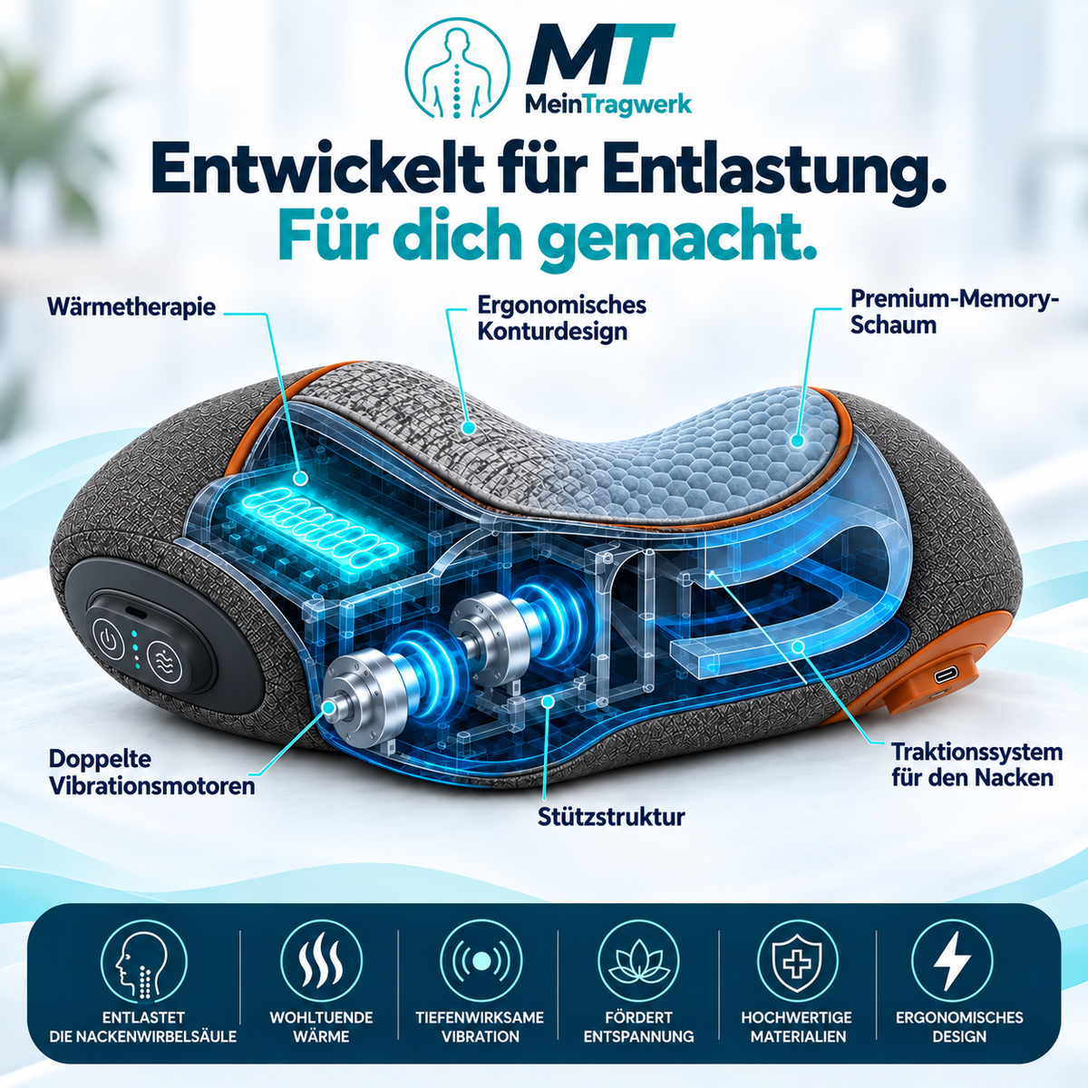 Nackenmassage Relax Pro 3-in-1